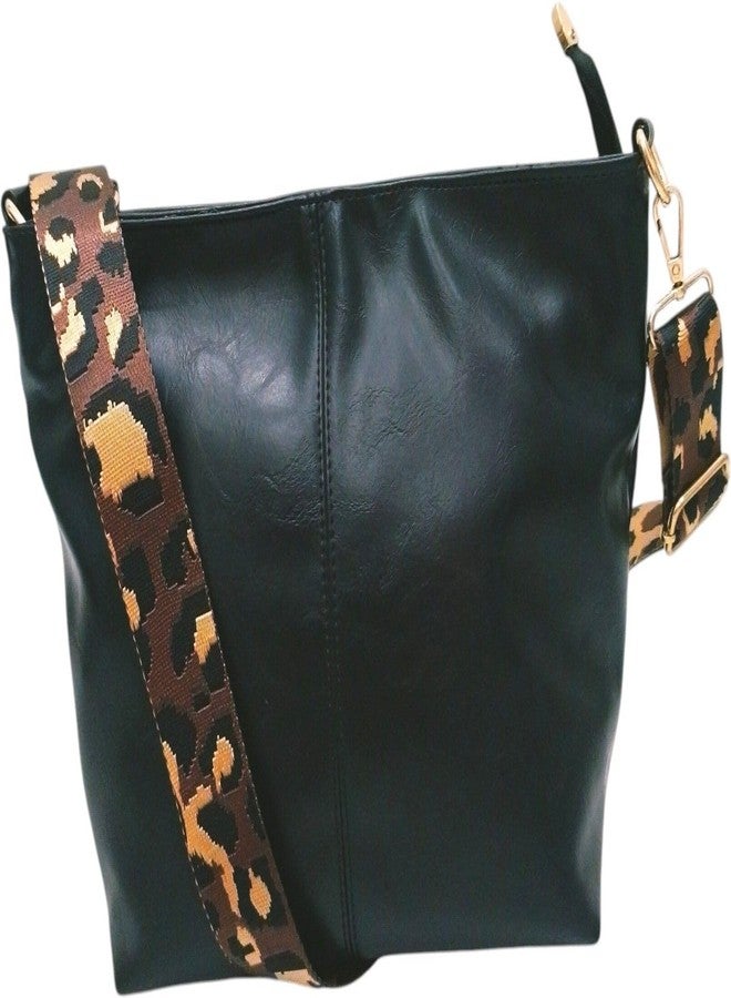 Poorak Black Sling Bag with Detachable Golden Belt for Girls & Women - Image 1